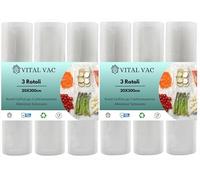 VITAL VAC Rotoli Goffrati per Sottovuoto, 20x300 cm, 6 pz