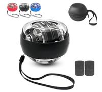 Vital Wrist Ball Exerciser, Vital Wrist Ball Hand Exerciser, Portable Auto-Start Gyroscopic Forearm Exerciser Gyro Balls, Enhance Grip Strength, Strengthen Arms, Fingers and Muscles (Black)