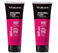 Vitalcare | Colour Reflex - Maschera Flash 1 Minuto, Maschera Capelli Fragili e Colorati, con Vitamina E e Proteine della Seta, 190 ml (Confezione da 2)