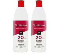 Vitalcare Emulsione Ossidante 20 Volumi, Ossidante per Capelli Extra Dolce con Cheratina, 1000ml (Confezione da 2)