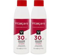 Vitalcare Emulsione Ossidante 30 Volumi, Ossidante per Capelli Extra Dolce con Cheratina, 150ml (Confezione da 2)