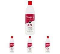Vitalcare Emulsione Ossidante 40 Volumi, Ossidante per Capelli Extra Dolce con Cheratina, 1000ml (Confezione da 4)