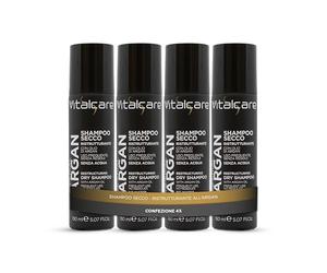 Vitalcare | Imperial Argan - Shampoo Secco Ristrutturante, con Olio d'Argan, Ravviva e Rinforza i Capelli Senza il Bisogno dell'Acqua, 4 Flaconi da 150 ml