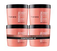 Vitalcare | Keratin - Maschera Capelli Rinforzante, per Capelli Fragili e Stress