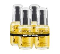 Vitalcare | Nutritive - Cristalli Liquidi per Capelli, Cristalli Nutrienti e Ristrutturanti, per Capelli Secchi e Spenti, con Ceramidi Vegetali, 4 x 50 ml