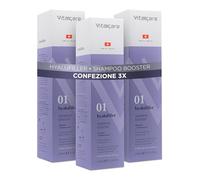 Vitalcare | Shampoo Booster Hyalufiller, Shampoo Idratante e Volumizzante, Con Acido Ialuronico, Per Tutti i Tipi di Capello, 3 x 200ml