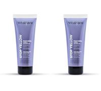 Vitalcare | Stop Yellow 190 ml, Maschera Capelli Antigiallo, Neutralizza le Sfumature di Giallo, Capelli Biondi, Grigi e Decolorati (Confezione da 2)