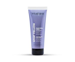 Vitalcare | Stop Yellow 190 ml, Maschera Capelli Antigiallo, Neutralizza le Sfumature di Giallo, Capelli Biondi, Grigi e Decolorati