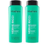 Vitalcare | Verve - Shampoo Ravvivaricci, Shampoo per Capelli Ricci o Mossi, con Elastina e Collagene, Aiuta a Definire ed Esaltare i Ricci, 500 ml (Confezione da 2)