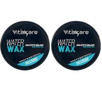 Vitalcare | Water Wax - Cera con Effetto Brillante, Cera per Capelli Uomo Professionale, per Capelli più Scolpiti e Definiti, 100 ml (Confezione da 2)