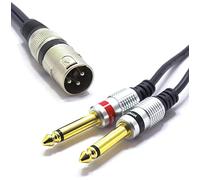 VITALCO Cavo XLR Maschio a 2x RCA 5m Adattatore 3 pin Maschio XLR a Doppio RCA Connettore per Microfono Y Splitter