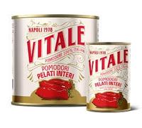 Vitale Pomodori Pelati Interi, Latta da 2,5 kg, per Uso Professionale e Casalingo, 100% Napoletano