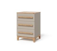 VitaliSpa Cassettiera per camera da letto Malia Cashmere/Artigianale 60x88 | con 3 cassetti, combinabile con altri mobili della serie Malia