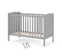 VitaliSpa Culla neonato Tobi, Grigio, 60x120 cm, con rete a doghe regolabile in altezza e sponde laterali rimovibili