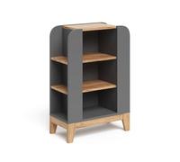 VitaliSpa Libreria bambini Malia, Artigiano/grigio, 60 x 88 cm | con 9 scomparti, con ripiani regolabili in altezza e spazio aperto per riporre gli oggetti