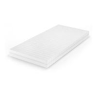 VitaliSpa Materasso in schiuma fredda, Bianco, 100 x 200 cm H2 grado di durezza, 7 zone, con rivestimento rimovibile e superficie di appoggio punto-elastica