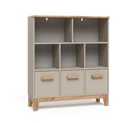 VitaliSpa Scaffale per bambini Malia Cashmere/Artigianale 98.4x113.4 cm | combinabile per riporre giocattoli e libri