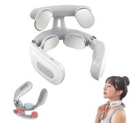 Vitality Magic Pro 2.0 Neck Massager, Vitality Magicpro 2.0, Portable Head Heated Electric Massagers Set with 6 Vibration Modes & 14 Intensity Levels, Improve Sleep Quality (White)