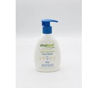 vitalkind Ultra Sensitive Face Wash Boy 200 ml - Fragrance Free Face Cleanser for Sensitive Skin - With Organic Aloe Vera & Alicot Kernel Oil - pH 5.5 - Gentle Daily Care for Boys