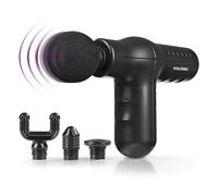 VITALmaxx Mini pistola da massaggio elettrica con quattro punte, uso intensivo in 5 livelli, batteria integrata da 1800 mAh per 50 minuti