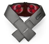 VITALmaxx Shiatsu Massaggiatore per collo | Massaggiatore con cinghia di supporto per spalle, collo, schiena, gambe, addominali | Massaggio con funzione di calore, massaggio impastare e massaggio a