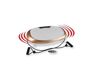 VITALmaxx Vibration Trainer | Allenamento di Tutto Il Corpo a casa | Piastra Vibrante con 99 Livelli e 10 programmi [Champagne - Grigio], 63x35x15cm