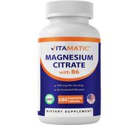 Vitamatic Magnesio Citrato 500mg+Vitamina B6 180Caps Non Ogm / N Conservanti