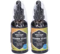 Vitamaze Vitamina D3 1000UI + K2 Gocce Set da 2 2x50 ml Gocce orali
