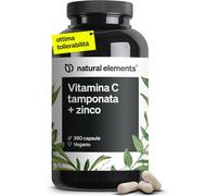 Vitamin C - 360 Capsules - High Dosage with 1000mg + 15mg Zinc - Fermented and B