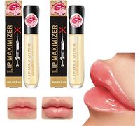 Vitamin E Lip Plumping Serum,Lip Plumper Lip Gloss,Lip Maximizer Hyaluronic Lip Plumper,Lip Plumping Serum Instant Lip Filler,Natural Lip Plumper (2pcs)