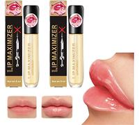 Vitamin E Lip Plumping Serum,Lip Plumper Lip Gloss,Lip Maximizer Hyaluronic Lip Plumper, Lip Plumping Serum Instant Lip Filler, Eliminate Dryness Wrinkles Plump Gloss (2pcs)