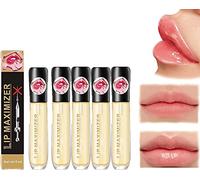 Vitamin E Lip Plumping Serum,Lip Plumper Lip Gloss,Lip Maximizer Hyaluronic Lip Plumper,Lip Plumping Serum Instant Lip Filler,Natural Lip Plumper (5pcs)
