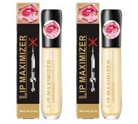 Vitamin E Lip Plumping Serum, LipPlumper LipGloss, LipMaximizer Hyaluronic LipPlumper, Women Lip PlumperSerum, LipPlumping Serum Instant LipFiller, Eliminate Dryness Wrinkles (2pcs)