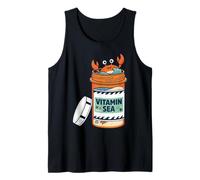 Vitamin Happy Crab Ocean Beach Sea Design Canotta