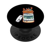 Vitamin Happy Crab Ocean Beach Sea Design PopSockets PopGrip Adesivo
