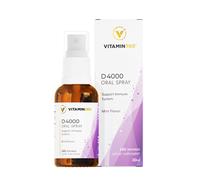 Vitamin360 D4000 IU Oral Spray (30 ml, Gusto menta)