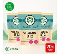 Vitamina B-12, 10000mcg Pillole (Metilcobalamina) -100% Forte & Vegan-90Capsules