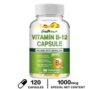 Vitamina B-12 Metilcobalamina 1000mcg-Spirulina Biologica-Non-OGM
