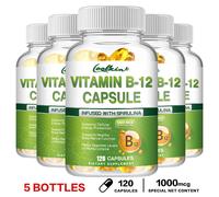 Vitamina B-12 Metilcobalamina 1000mcg-Spirulina Biologica-Non-OGM