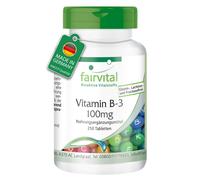 Vitamina B-3 Niacina 100mg Nicotinamide - 250 compresse, confezione grande, V...