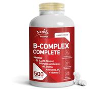 Vitamina B Complex Completo Noebis Pharma - B1, B2, B3 (Niacina), B5 (Acido Pantotenico), B6, Biotina (B7), Acido Folico (B9), B12 + Vitamina C - Maxi Formato 500 Compresse