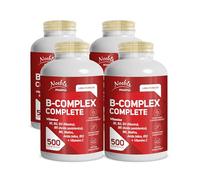 Vitamina B Complex Noebis Pharma con Vitamina C - B1 B2 B3 B5 B6 Biotina Acido Folico B12-500 Compresse Maxi Scorta (Confezione da 4)