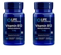 Vitamina B12 5000mcg (Metilcobalamina 5mg) Life Extension 2X60 Lozenges