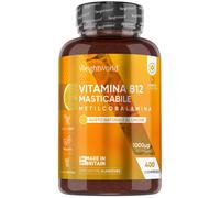 Vitamina B12 Metilcobalamina 1000 mcg 400 Compresse Masticabili Vegane (Per 13