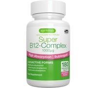 Vitamina B12 Sublinguale 1000Mcg, Metilcobalamina Metilata, 180 Compresse Vegan,