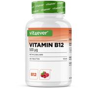 Vitamina B12 Vegan 365 pastiglie al gusto di lampone Alto dosaggio di 500 µg di