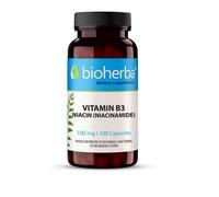 Vitamina B3 Niacina, Bioherba, 100 mg, 100 capsule sistema nervoso, pelle,...