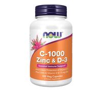 Vitamina C-1000 Zinco E Vitamina D-3 100 VegCaps Di Now Foods