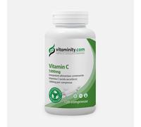 Vitamina C 1000mg 120cpr 1al giorno per 4 mesi, acido ascorbico puro supporto di