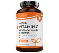 Vitamina C 1000mg 180 Vit C Compresse per 6 Mesi Vitamina C Pura con Rosa Canina
